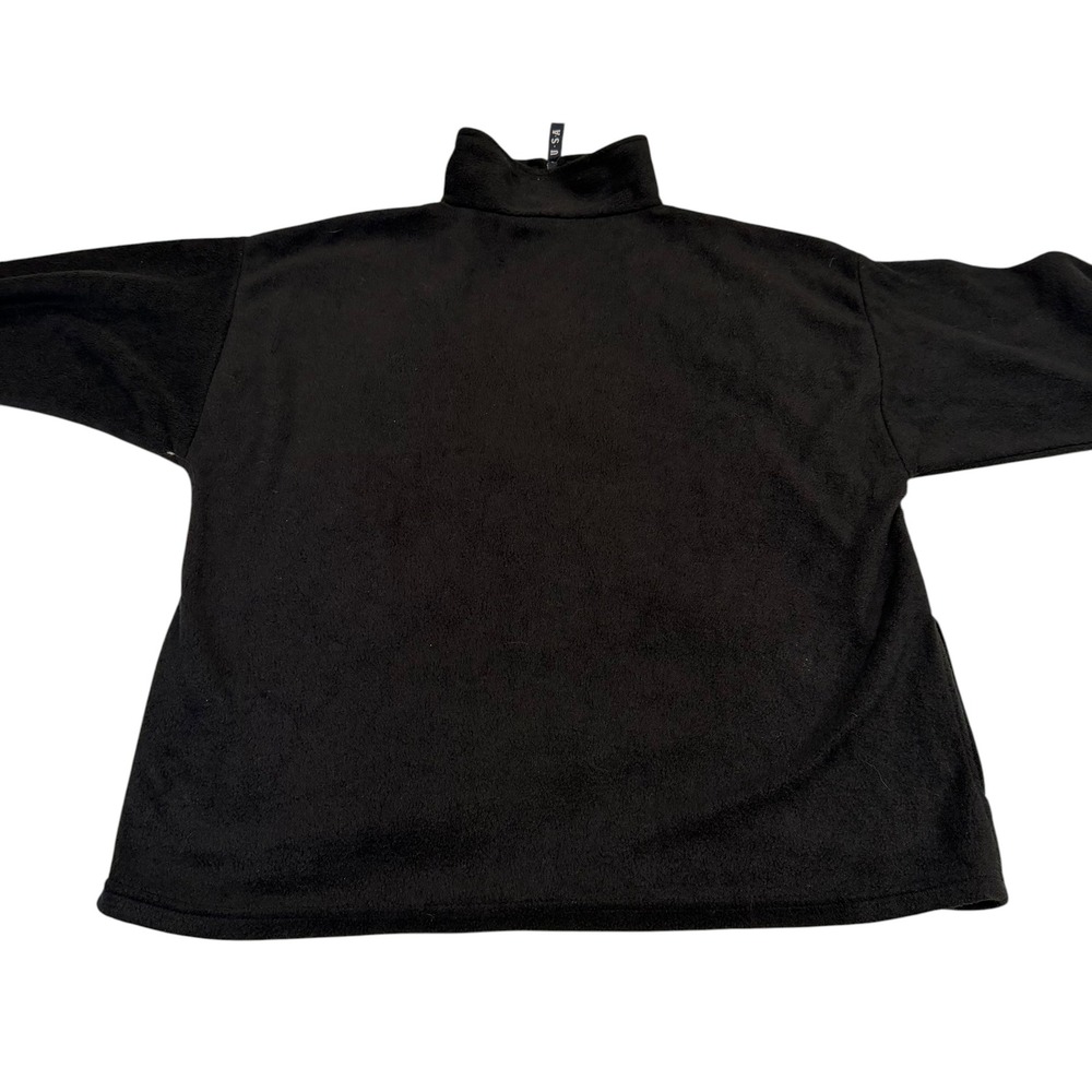 Vintage USA Olympic Games Fleece Jacket Black‎ Full Zip Mens Large Made in USA - Picture 4 of 8